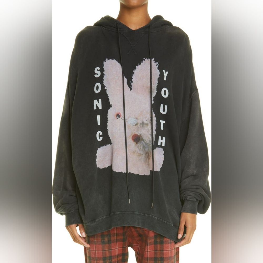 R13 Sonic Youth Bunny Hoodie